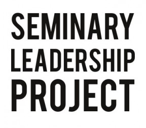 Graphic that says "seminary leadership project" in bold black font