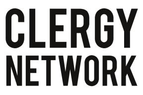 Graphic that says in bold, black "Clergy Network"