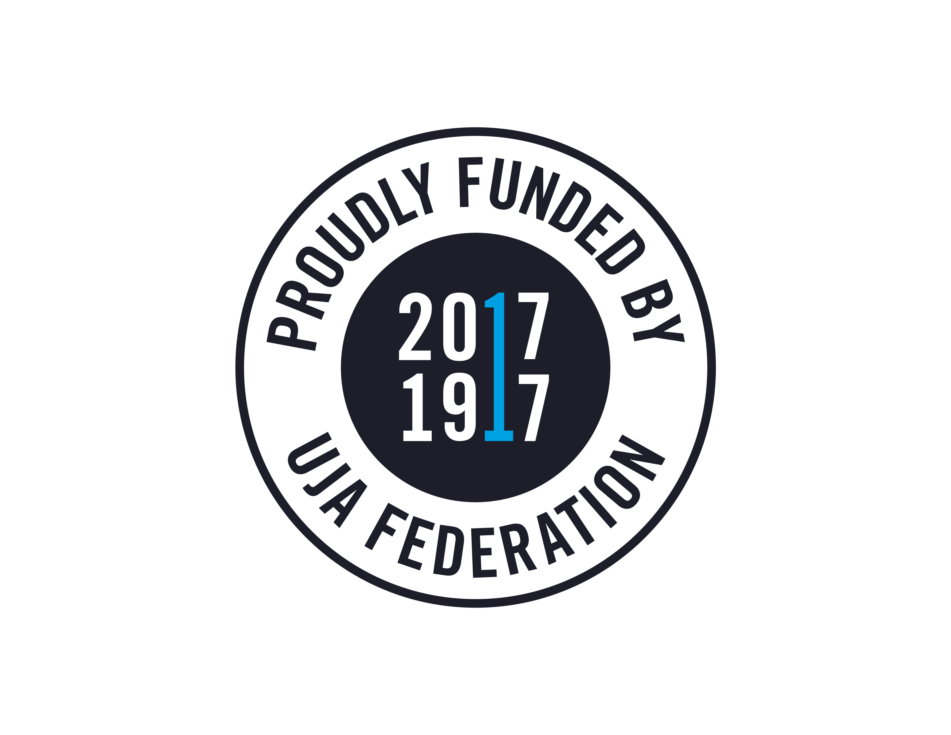 "Proudly funded by UJA Federation" with graphic that says 2017, 1917