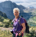 Fran with mountains in the background. 